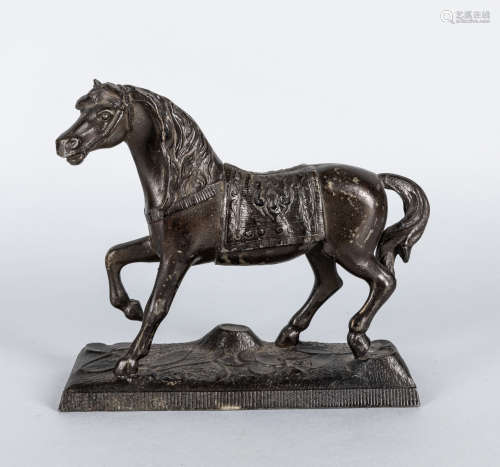 French Antique Metal Horse
