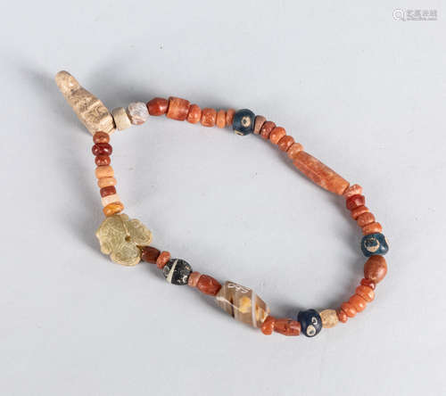 Chinese Antique Agate & Jade Beads