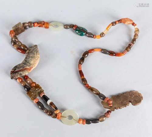 Chinese Antique Agate &  Jade Beads