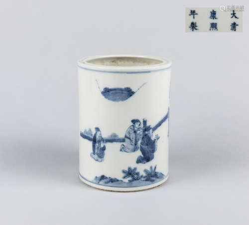 Chinese Antique Blue White Porcelain Pot