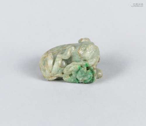 Chinese Antique Carved Jadeite Beast