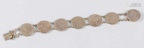 Canada Vintage Sterling Silver Coin Bracelet