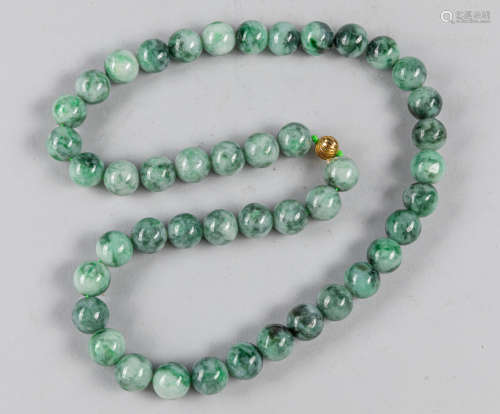 Large Chinese Jade Jadeite Necklace