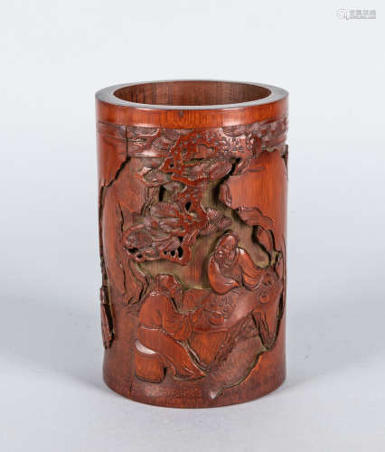 Important Chinese Antique Bamboo Brush Pot