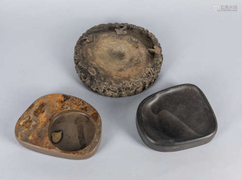 Group Of Chinese Antique Carved Ink Stones