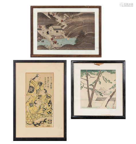 Set Of Japanese Woodblock Paintings