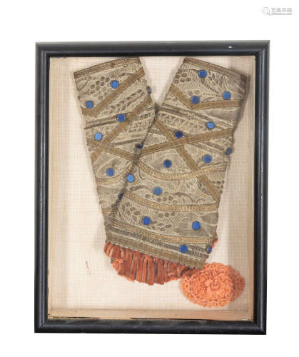 Important Antique Silk Embroidered Arm Protection