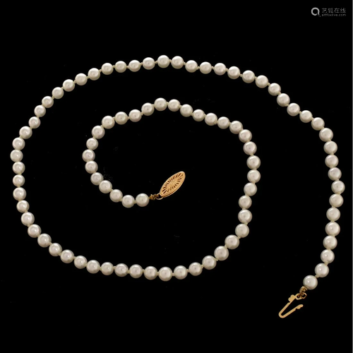 5.0mm Pearl and 14K Necklace