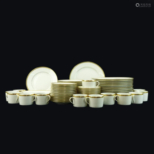 68 Tiffany Limoges Gold Band Dinner Set