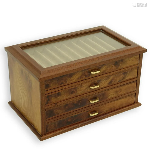 Agrestin Italy Briarwood 4 Drawer Pen Box