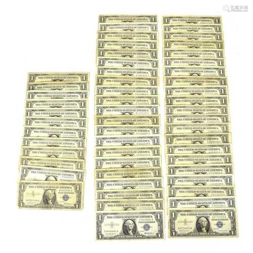 (54) US $1.00 Blue Note Silver Certificates