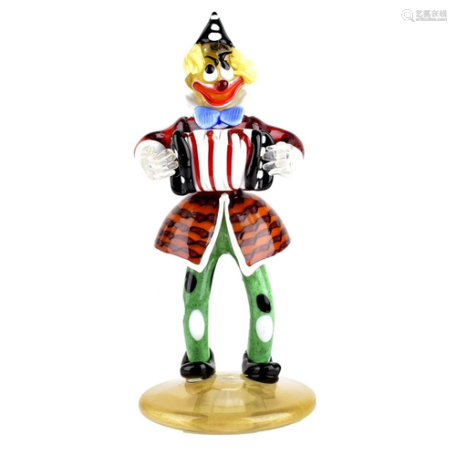 Murano Art Glass Clown Figurine