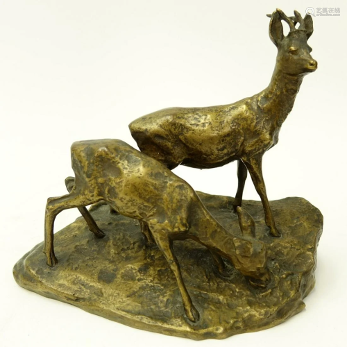 Muller Bronze Sculpture Young Deer