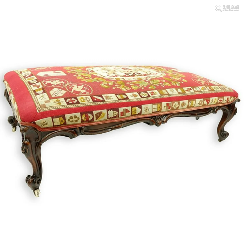 Victorian Needlepoint Bench