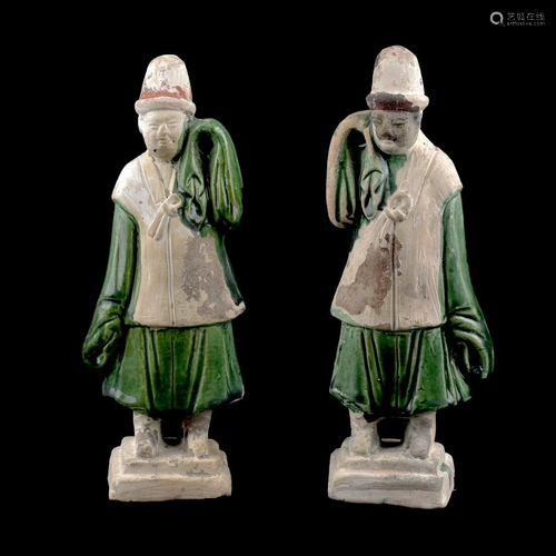 Pair of Chinese Tomb Figures