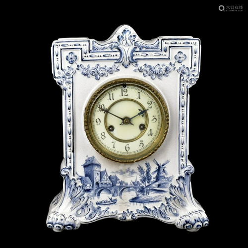 Waterbury Clock Co. Porcelain Clock