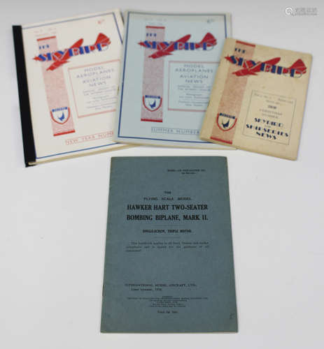 Four 'The Skybird' catalogues, comprising Christmas 1934 and February, April and June 1935, and an