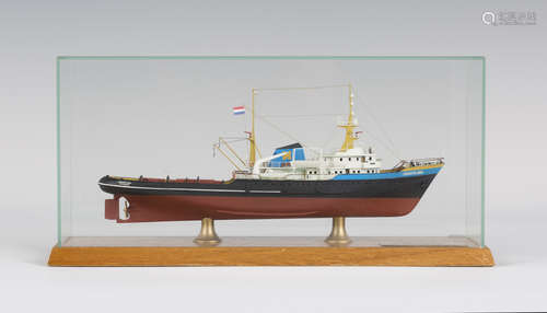 A Classic Ship Collection model CSC 4006 'Zwarte Zee', in a clear plastic and wood display case,