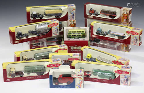 A collection of modern die-cast cars, commercial vehicles and public transport vehicles, including