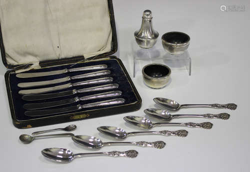 A set of six Victorian silver Queen's pattern teaspoons, Glasgow 1869 by Robert Scott, together with