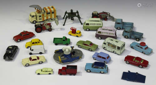 A collection of Corgi Toys vehicles, including a No. 1106 Decca mobile airfield radar, two