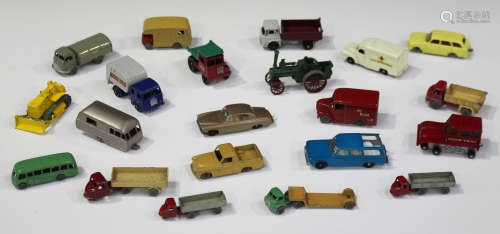 A good collection of Matchbox 1-75 cars, commercial vehicles and army vehicles, a Kingsize No. 8