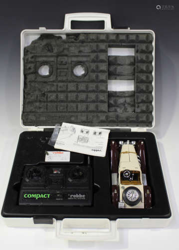 A Robbe Bburago 1:18 scale remote control Mercedes SSK, cased (foam packing deteriorating and