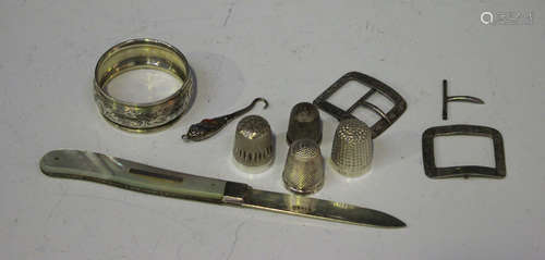 A Victorian silver and mother-of-pearl folding fruit knife, Sheffield 1876 by John Yeomans