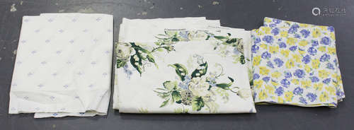 A quantity of modern furnishing and curtain fabric, mainly Laura Ashley and some Sanderson, some