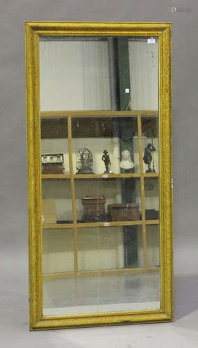 A late 19th century scumbled pine rectangular wall mirror, 156cm x 75cm.Buyer’s Premium 29.4% (