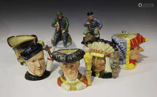 Two Royal Doulton figures, comprising Lobster Man, HN2317 and A Good Catch, HN2258, together with