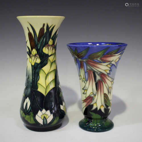 A Moorcroft Lamia pattern vase, designed by Rachel Bishop, circa 2001, height 20.8cm, together