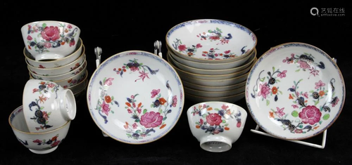 Set of (10) 19thC Chinese Export Teabowls and …