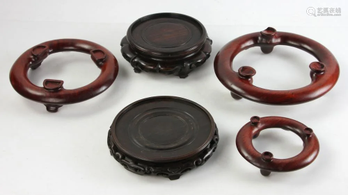 Five Chinese Hardwood Stands