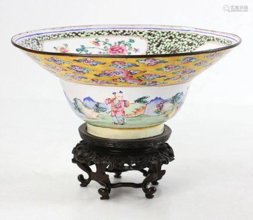 19thC Chinese Enamel Bowl