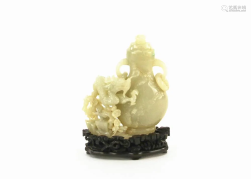 Chinese White Jade Vase