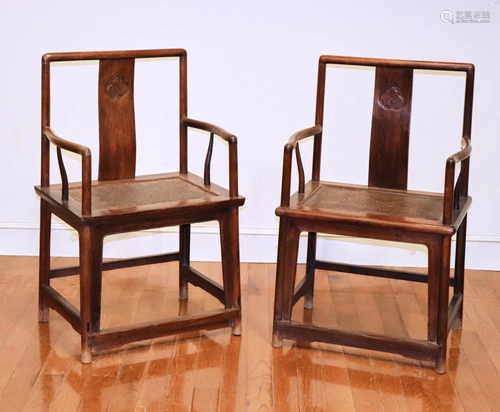 Pair of Huanghuali Chairs