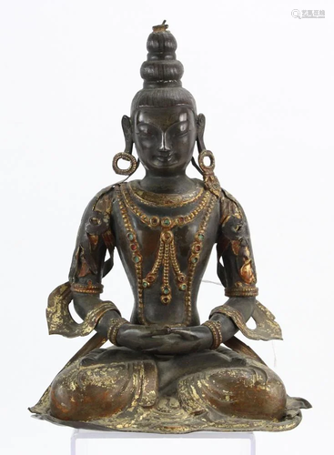 Chinese Gilt Bronze Seated Buddha