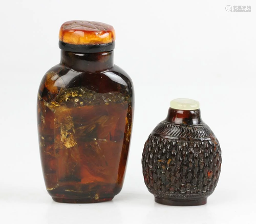 Chinese Amber Snuff Bottles