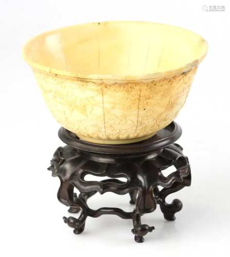 16th/17thC Chinese Imperial Carved Bowl