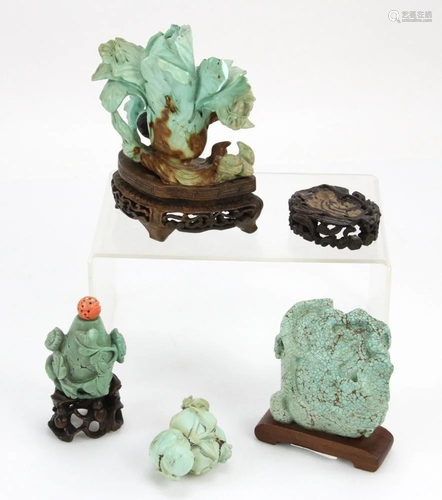 Four Chinese Turquoise Snuff Bottles