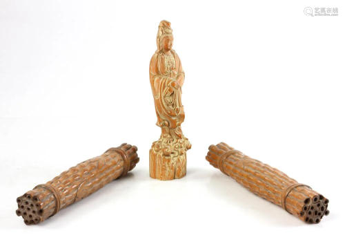 Chinese Carved Boxwood Items