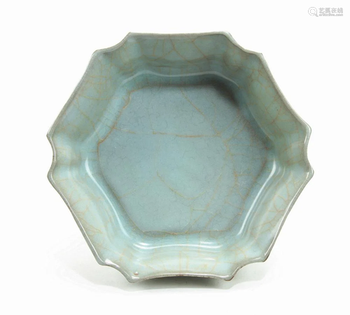 Chinese Hexagonal Gu Ware Bowl