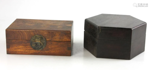 Chinese Hardwood Box and Huali Wood Box