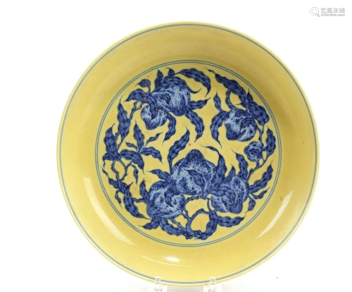 Chinese Underglaze-blue-decorated Plate