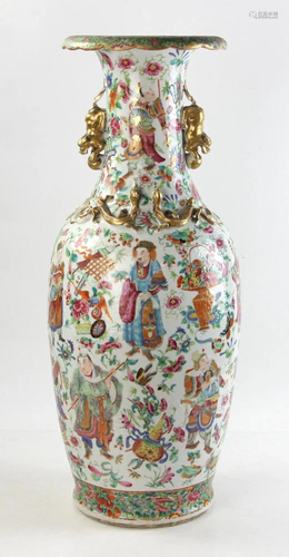 Large and Rare Chinese Famille Rose Vase