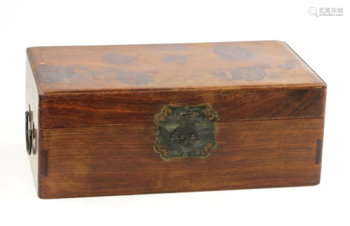 Chinese Huanghuali Wood Scroll Box
