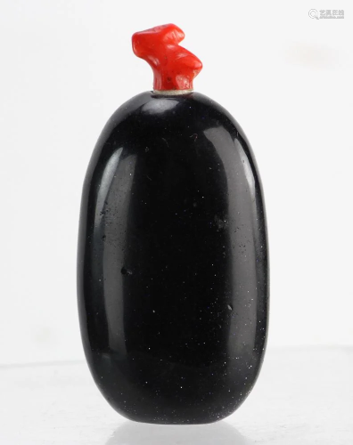 19thC Chinese Peking Glass Snuff Bottle