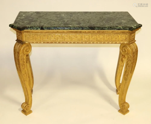 English George II Console Table with Marble Top