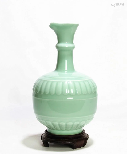 A Rare Celadon Glazed Ewer